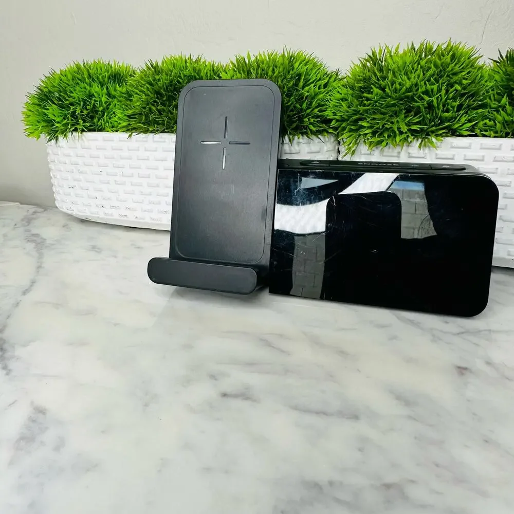 Capello Power Stand Alarm Table Clock Black